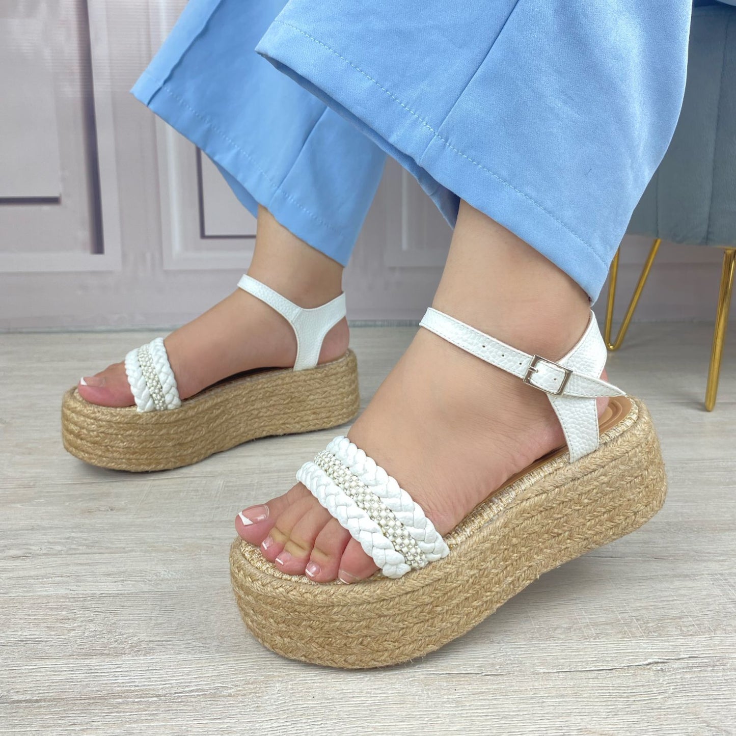 Sandalia Plataforma Yute Ref-2415