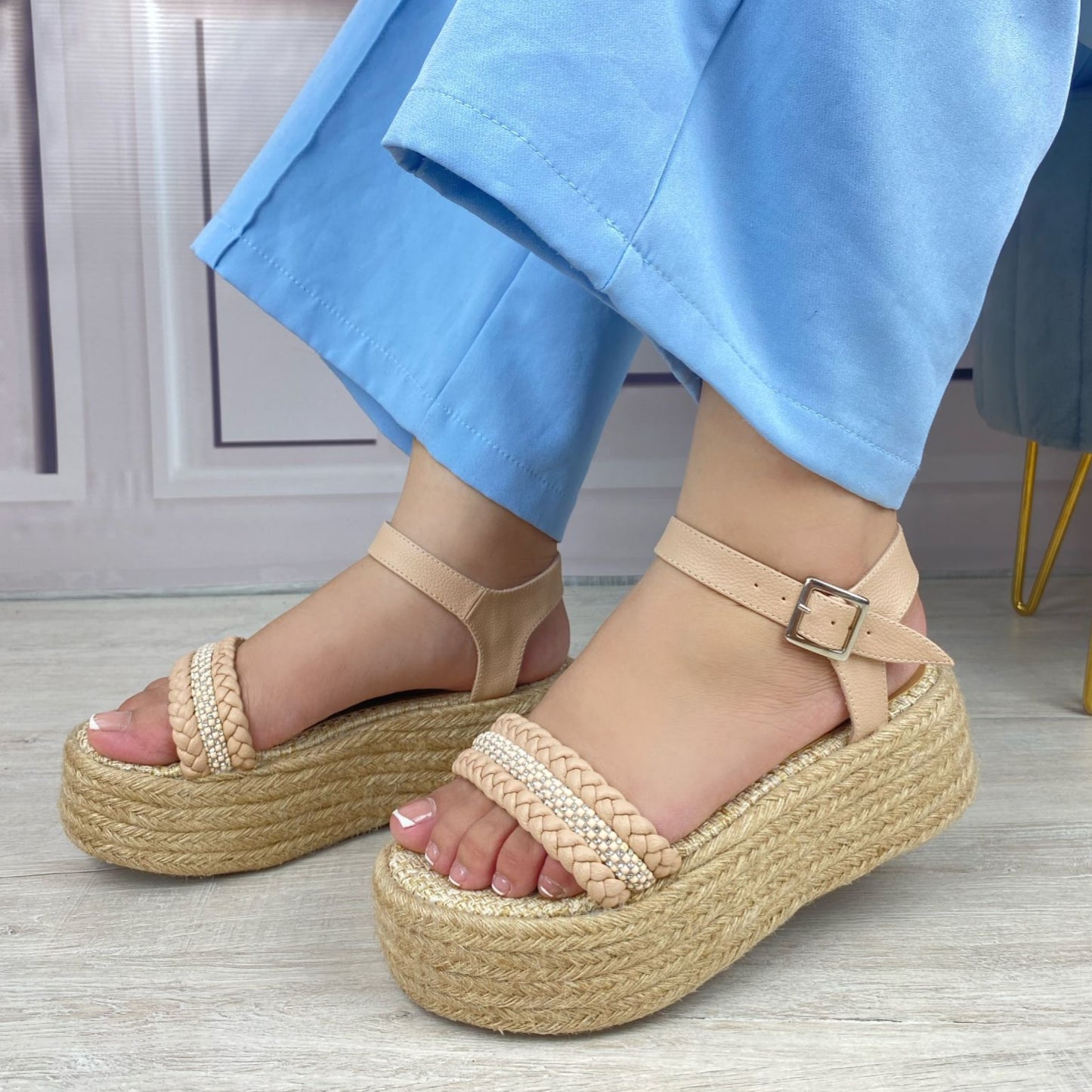 Sandalia Plataforma Yute Ref-2415