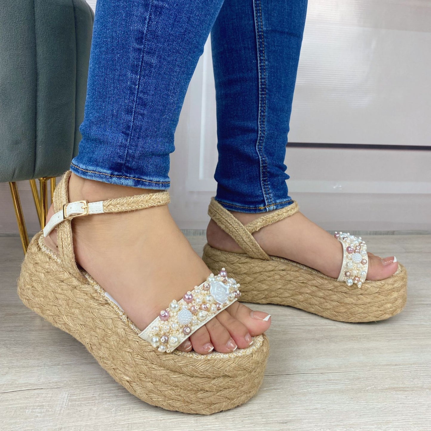 Sandalia Plataforma en Yute CM-2416