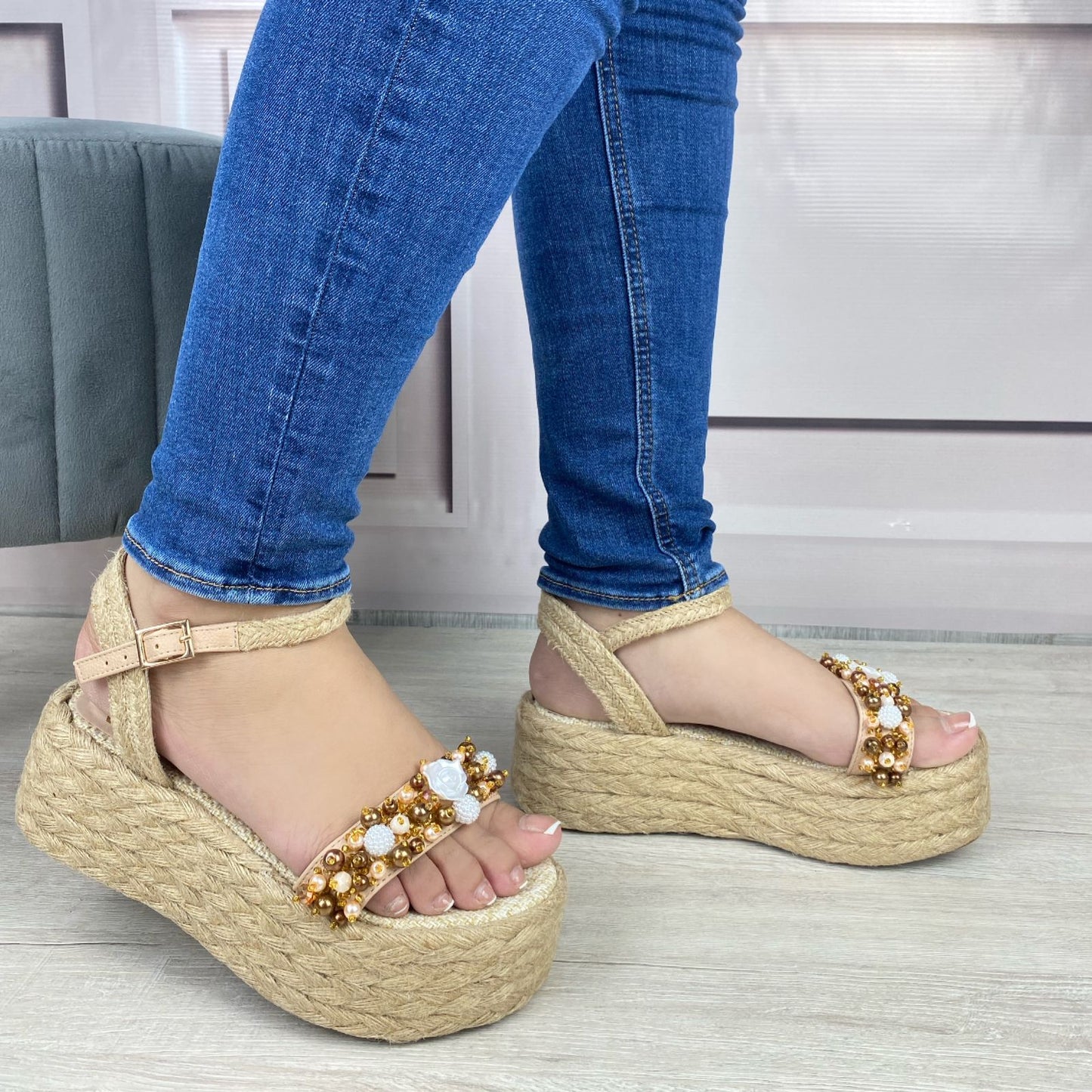 Sandalia Plataforma en Yute CM-2416