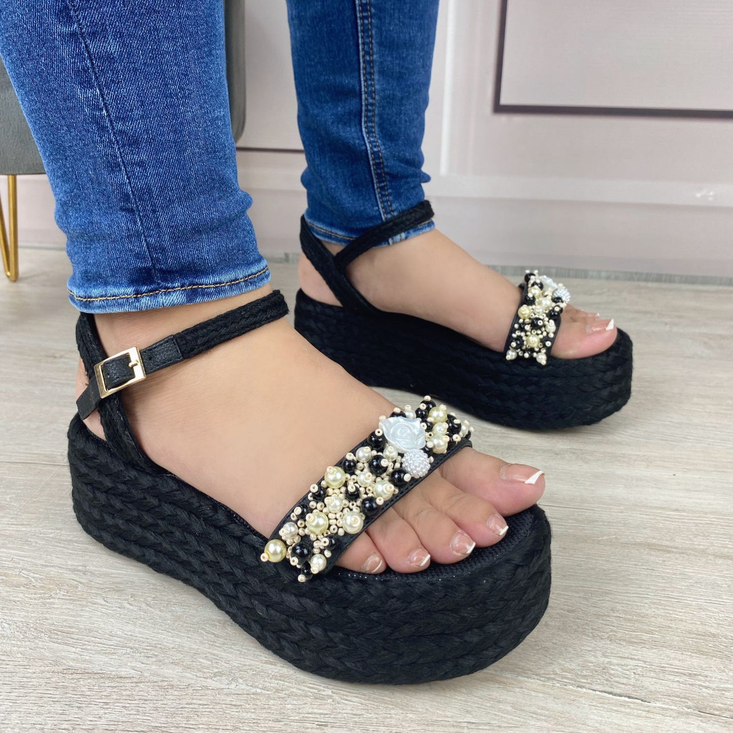 Sandalia Plataforma en Yute CM-2416